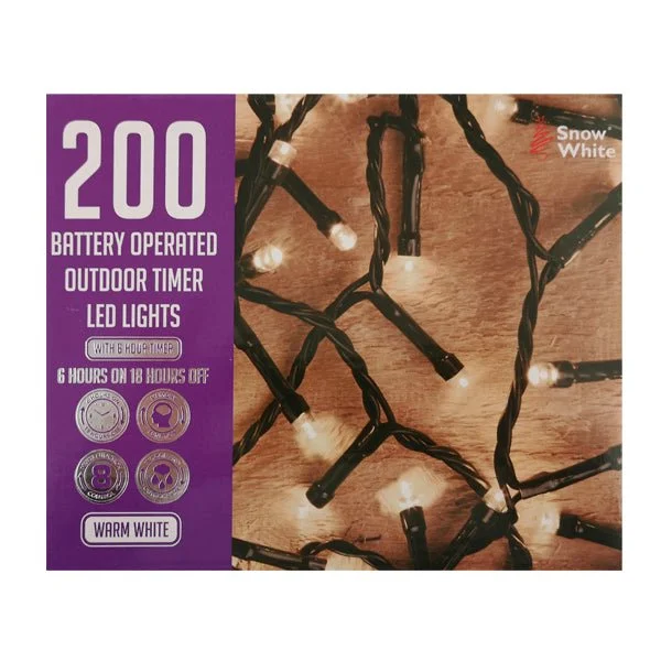 Christmas Gingerbread House Led Light Chain 200 Warm White B/o