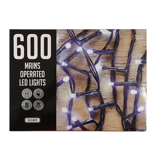 Christmas Frosty Weather Led Light Chain 600 Cold White M/o