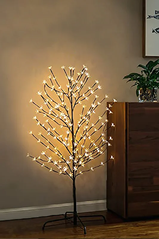 Christmas Ice Skating 3' Lighted Cherry Blossom Tree
