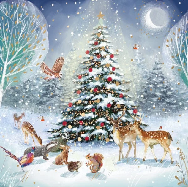 Christmas Candle Holders Magical Forest Christmas Cards Pack | Set of 10