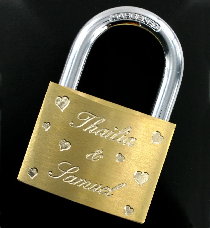Christmas Jolly Time Love Lock Engraved Large Padlock & Keys