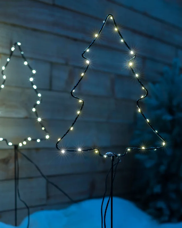 Christmas Candy Canes Set of 4 Christmas Tree Pathway Stake Lights, 70 cm