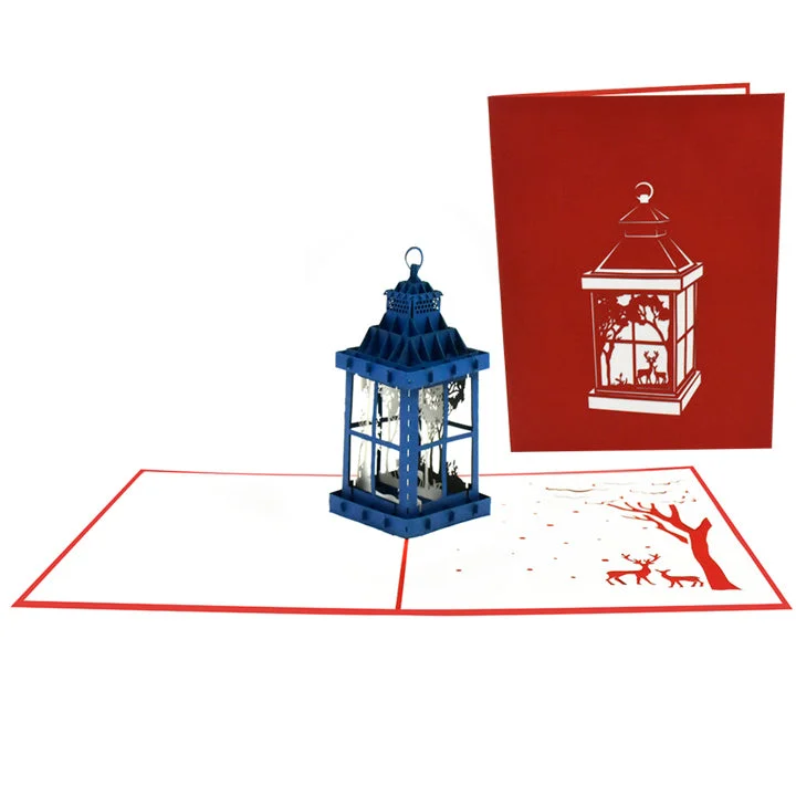 Christmas Wishes Magical Lantern Pop-Up Card