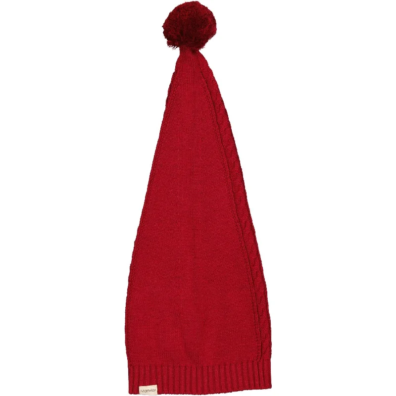 Christmas Gifting Season MarMar Cotton Rayon Knit Cable Hibiscus Red Alfen Christmas Hat