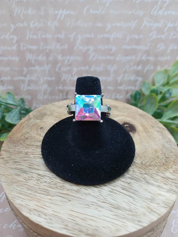 Christmas Happy Moments Mermaid Rhinestone Adjustable Ring