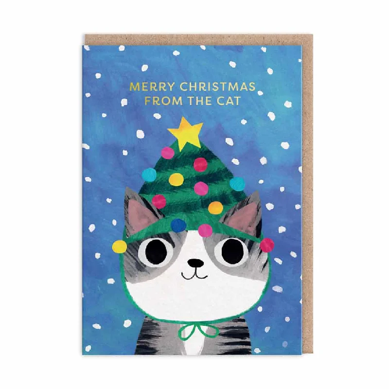 Christmas Music Merry Christmas From The Cat Holiday Greeting Card