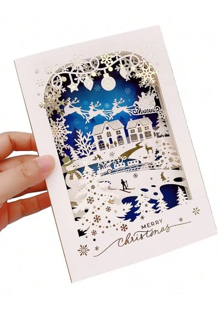 Holiday Season Merry Christmas - Winter Wonderland - Theater Pop-Up Card