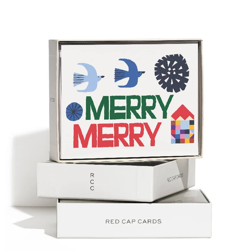 Holiday Cheer Merry Merry Holiday Greeting Card Boxed Set