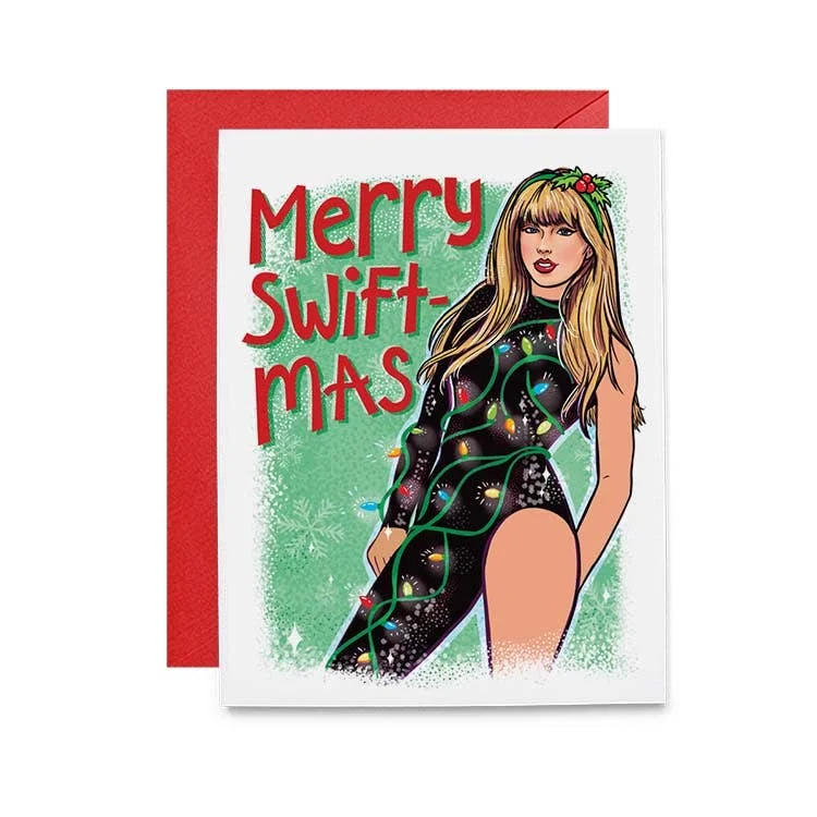 Christmas Gingerbread House Merry Swiftmas Greeting Card