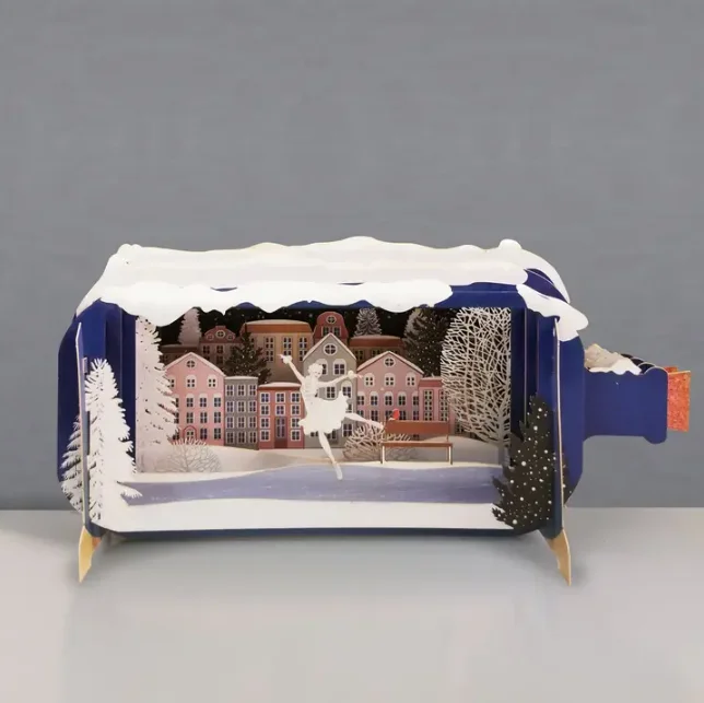 Christmas Gift Packing Message in a Bottle - Figure Skater