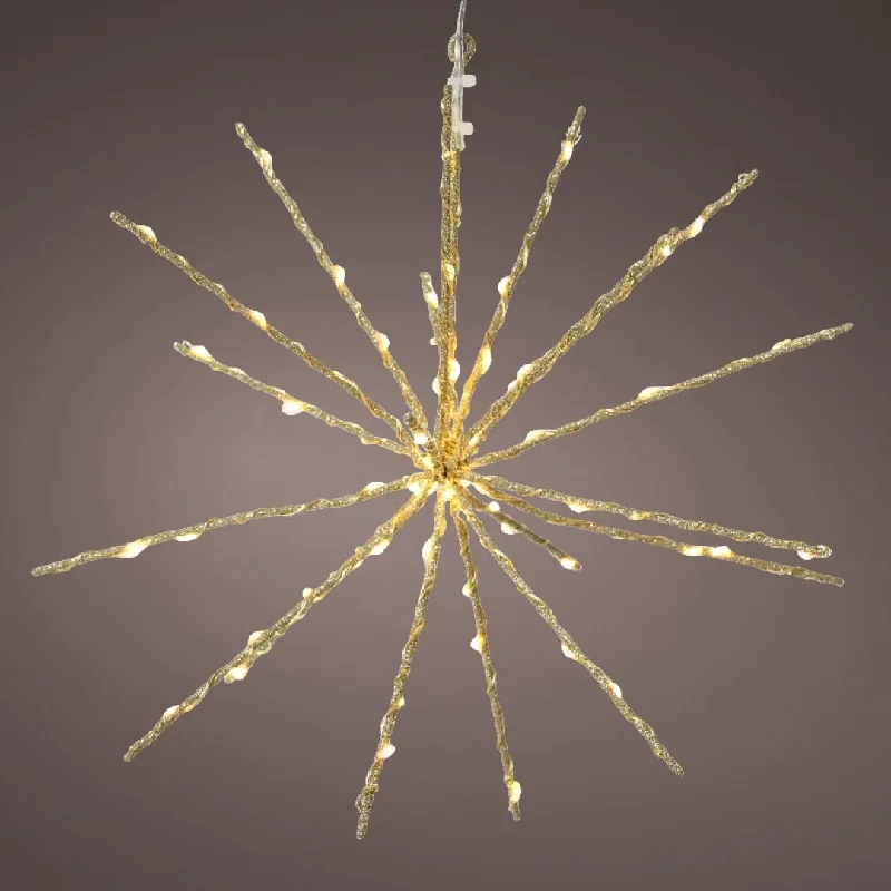 Christmas Fireplace Mantel Micro LED Polestar Gold