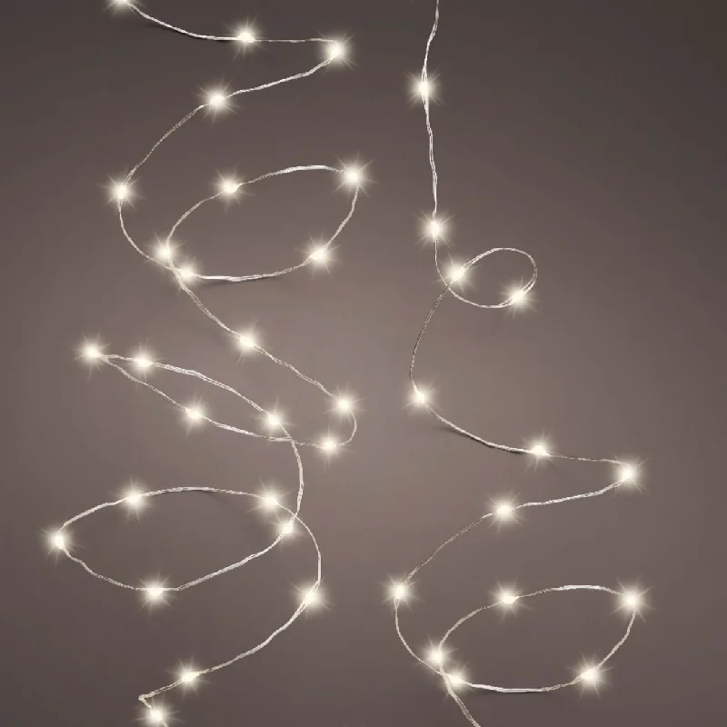 Christmas Bells Battery Christmas Lights Micro LED Twinkle 100 LED - Warm White