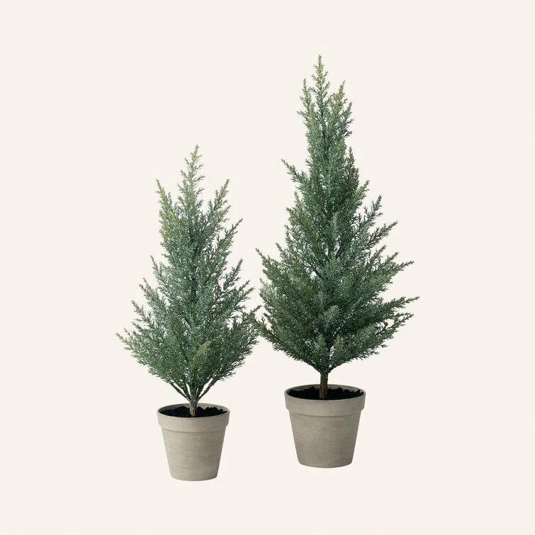 Christmas Holiday Stories Mini Cedar Green 2 Piece Pine Artificial Christmas Tree Set Christmas Holiday Stories Mini Cedar Green 2 Piece Pine Artificial Christmas Tree Set