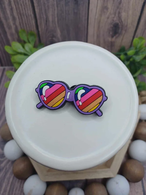 Christmas Pinecones Multicolored Sunglasses Shoe Charm Accessory