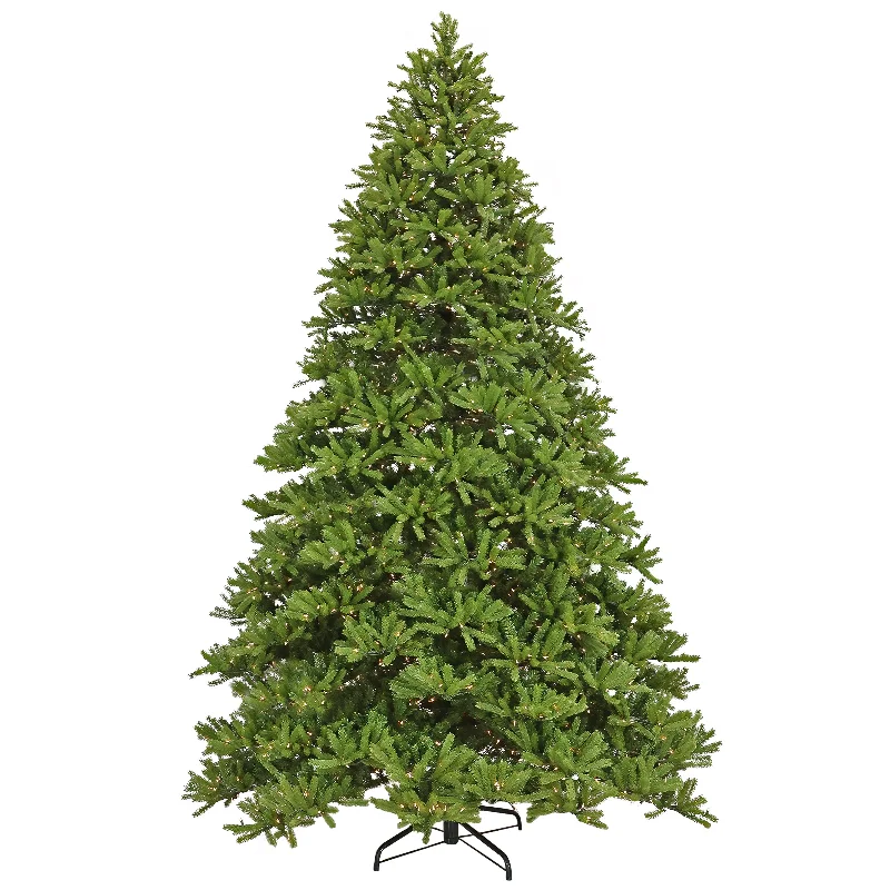 Christmas Candy Gift 12ft. Pre-Lit Jersey Fraser Fir Hinged Tree with Clear Lights