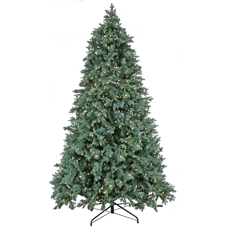 Christmas Gingerbread 9ft. Pre-Lit Wellesley Fir Hinged Tree with PowerConnect Dual Color LED Lights Christmas Gingerbread 9ft. Pre-Lit Wellesley Fir Hinged Tree with PowerConnect Dual Color LED Lights