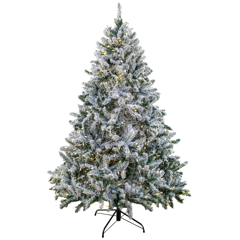 Christmas Gift Ideas 9ft. Pre-Lit Snowy Hudson Hinged Tree with PowerConnect Warm White LED Lights Christmas Gift Ideas 9ft. Pre-Lit Snowy Hudson Hinged Tree with PowerConnect Warm White LED Lights