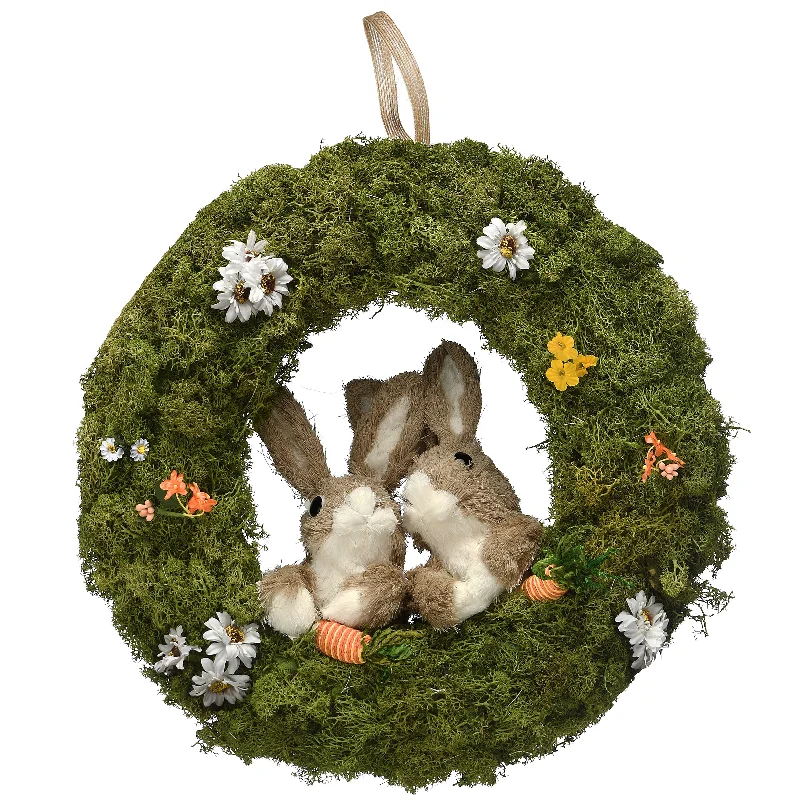 Christmas Starry Night Artificial Wreath, Decorated with Flower Blooms, Rabbits, Easter Collection, 15 Inches Christmas Starry Night Artificial Wreath, Decorated with Flower Blooms, Rabbits, Easter Collection, 15 Inches
