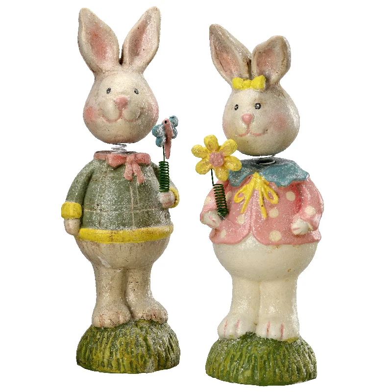 Christmas Reindeer Rabbit Couple Table Decoration, Easter Collection, Set of 2, 8 inches Christmas Reindeer Rabbit Couple Table Decoration, Easter Collection, Set of 2, 8 inches