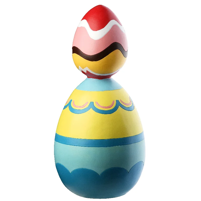 Christmas DIY Crafts Stacked Eggs Table Decoration, Easter Collection, 16 Inches