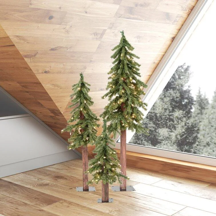 Christmas Tree Shopping Natural Alpine Green Cedar Artificial Christmas Tree with 200 Clear Lights Christmas Tree Shopping Natural Alpine Green Cedar Artificial Christmas Tree with 200 Clear Lights