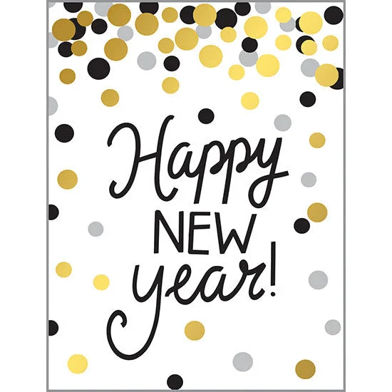 Christmas Chilly Nights New Years card - New Years Dots