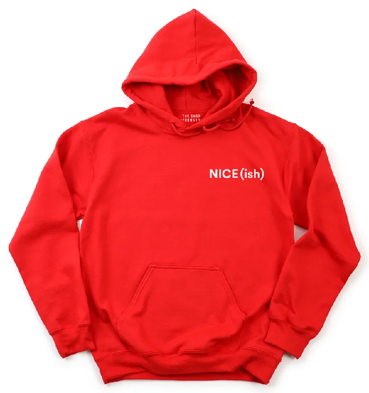 Holiday Cheer 'NICE(ish)' Hoodie - Red