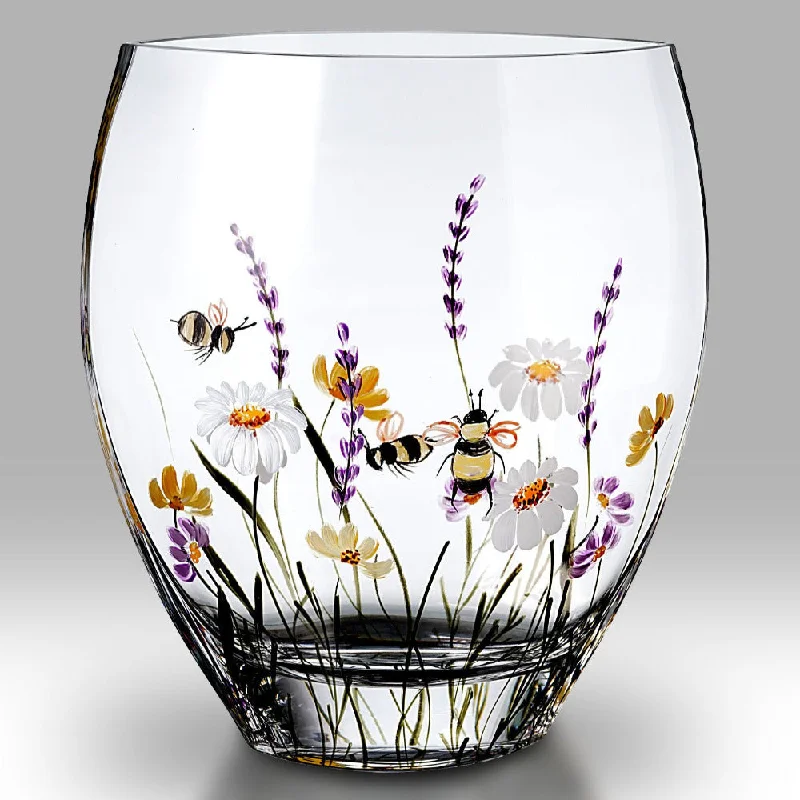 Christmas Joy Nobile Bees & Blooms Curved Vase - 21cm