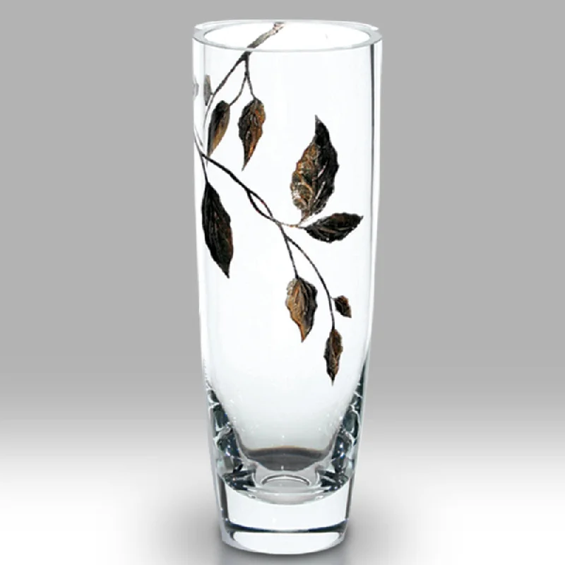Holiday Cheer Nobile Gold Leaf Cylinder Vase - 25cm