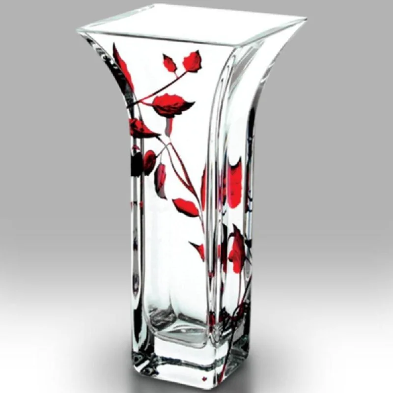 Christmas Gifting Season Nobile Ruby Leaf Flared Vase - 22.5cm