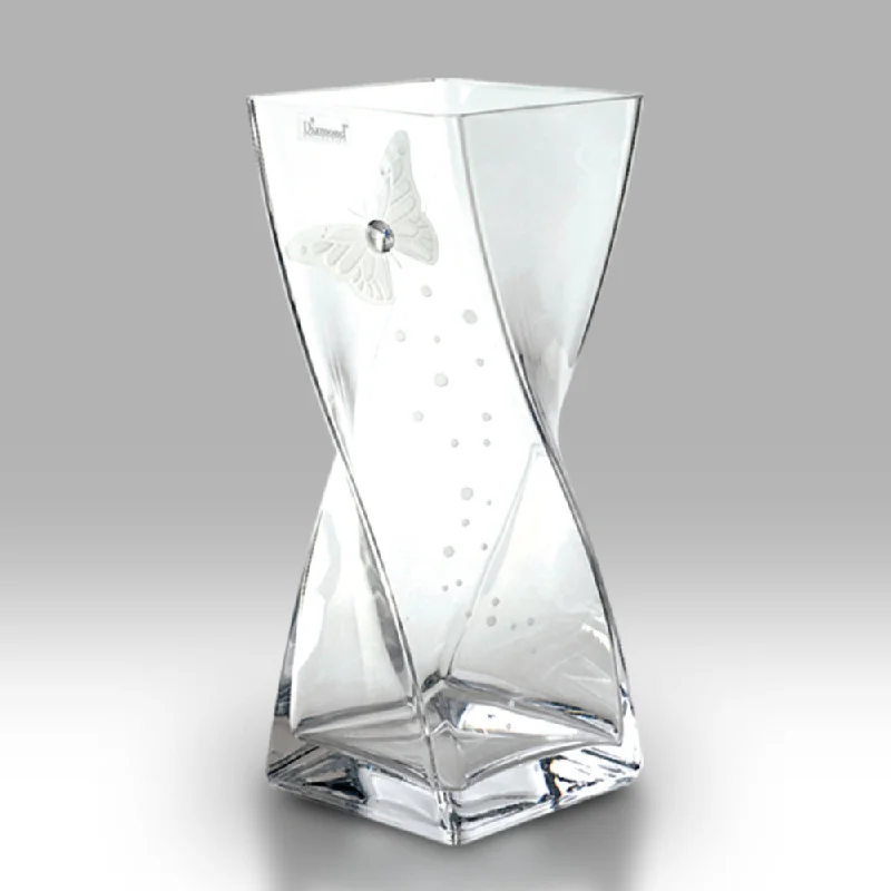 Christmas Classic Music Nobile Swarovski Butterfly Twist Vase - 20cm