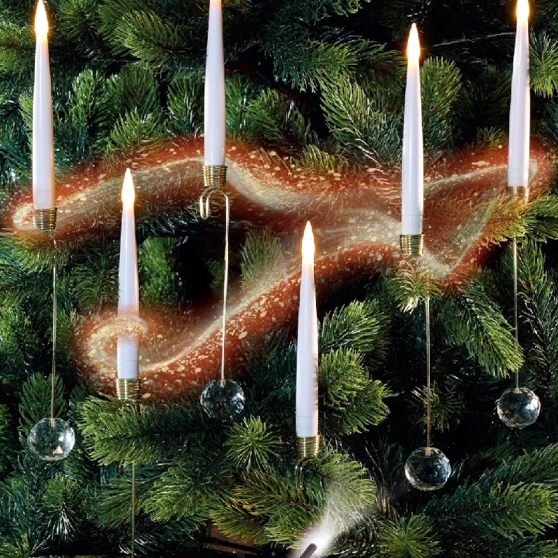 Christmas Wonderland Noma 10 White Magic Christmas Tree Candles With Jewel