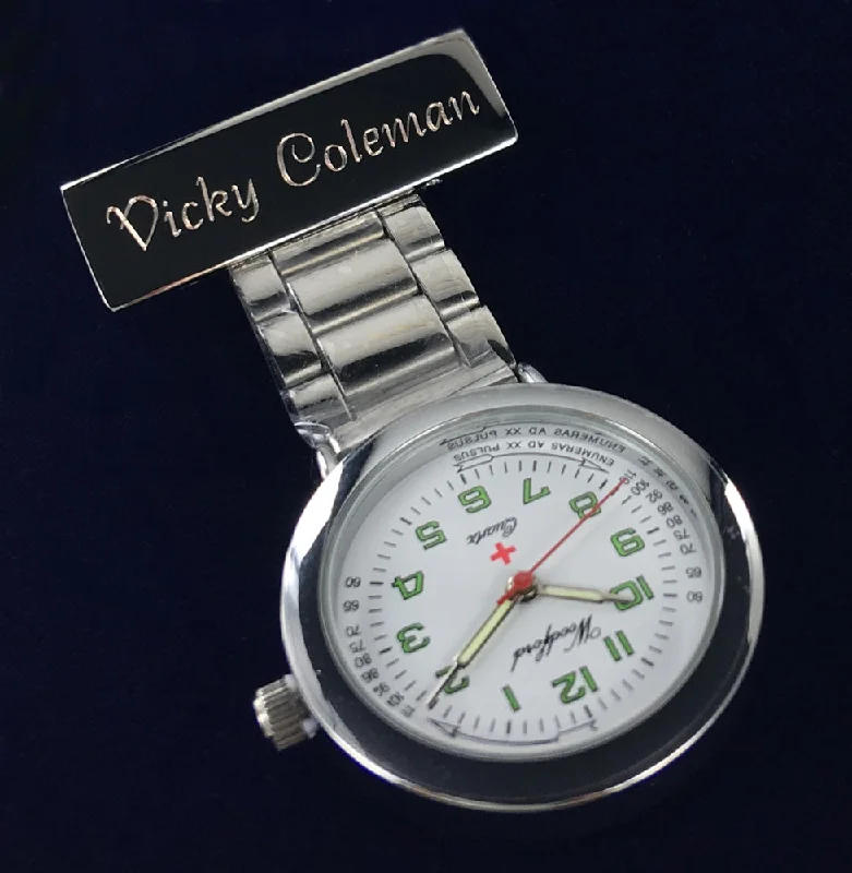 Christmas Gifting Season Nurse Fob Watch with presentation case, personalised