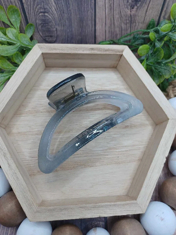 Christmas Candle Holders Ombre Grey Half Moon Jaw Clip