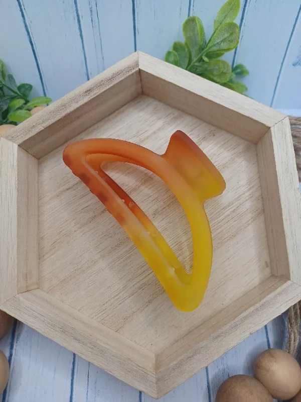 Christmas Magic Orange to Yellow Ombre Hair Claw Clip
