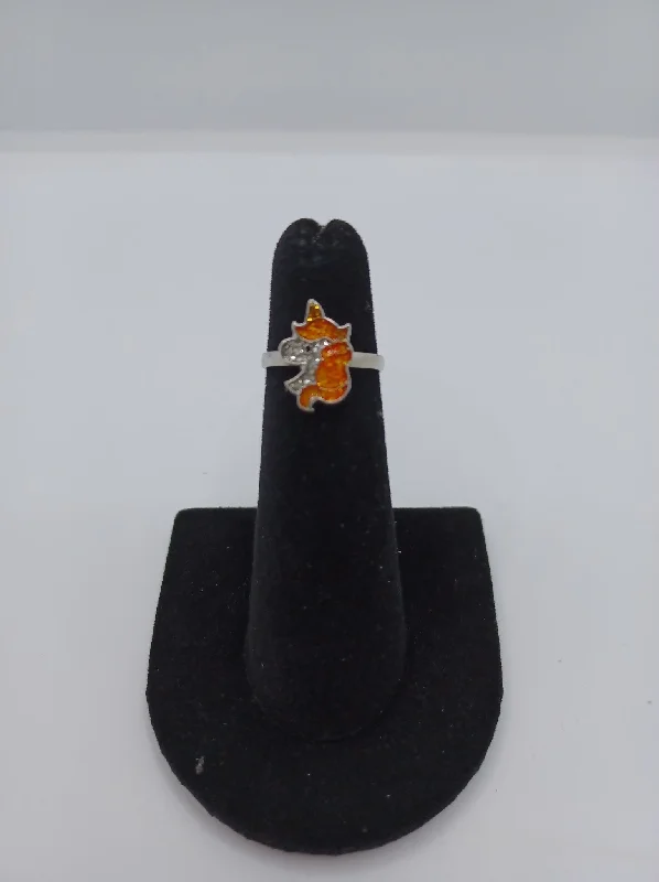 Orange Unicorn Ring