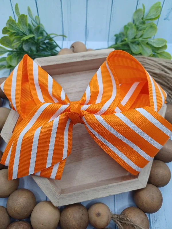 Christmas Spirit Orange & White Striped Hair Accessory