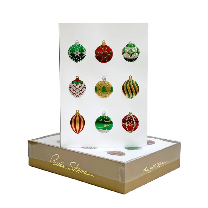 Christmas Wishes Ornament Medley Holiday Note Cards, Set of 8