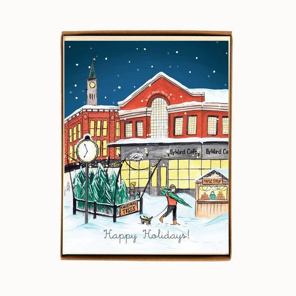 Christmas Garland Lights Ottawa Byward Market Boxed Holiday Cards | Set of 8