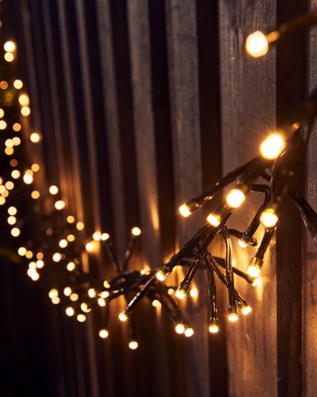 Christmas Baking Ideas Outdoor Cluster Multi-Function 700 LED Light String, Warm White