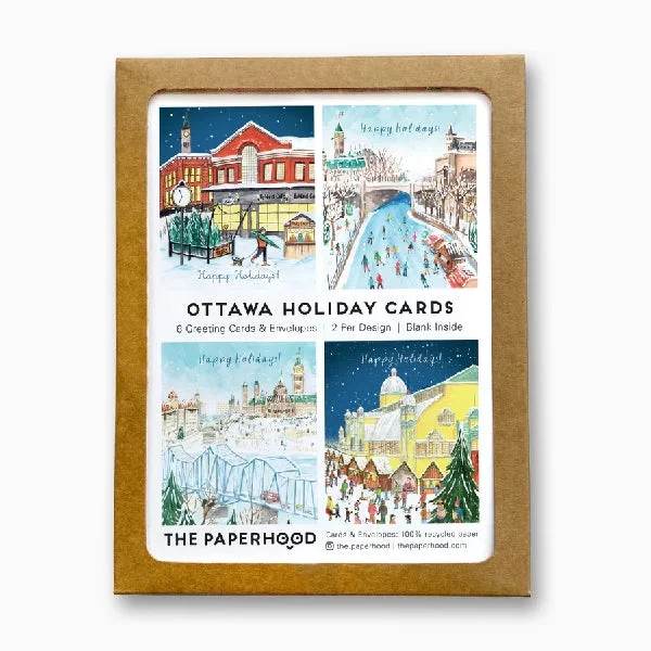 Christmas Snowman The Paperhood Assorted Ottawa Boxed Christmas Cards | Set of 8