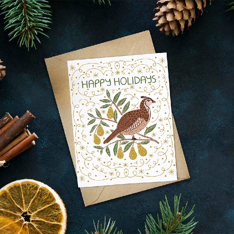 Christmas Hot Chocolate Partridge Card