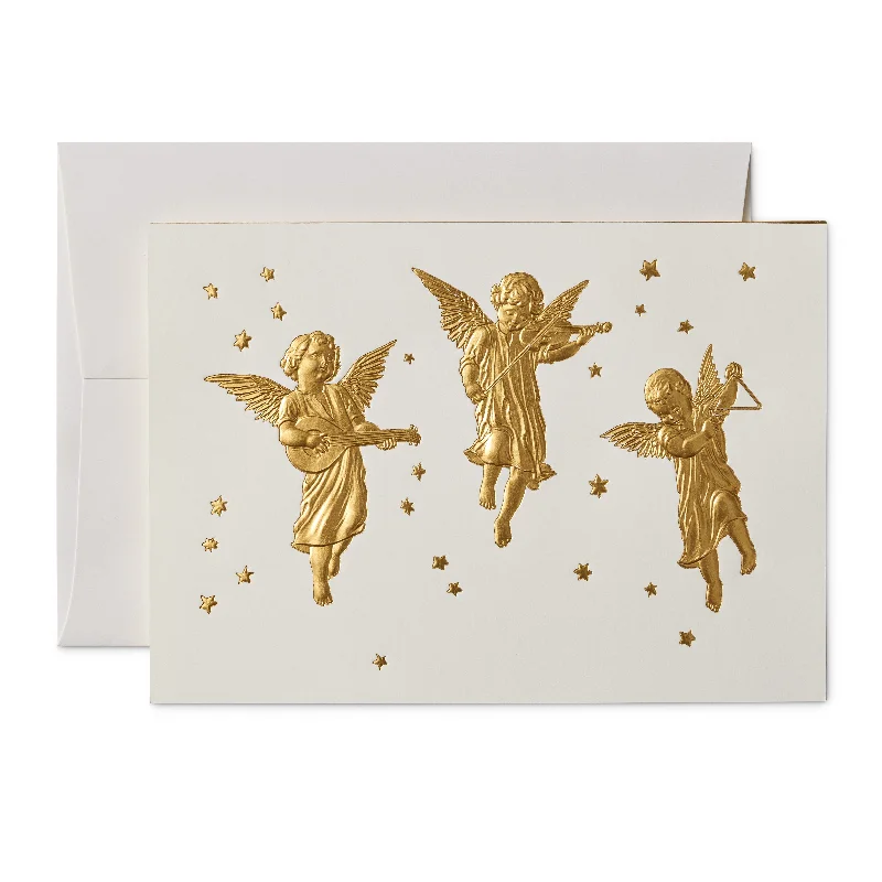 Christmas Wonderland Three Angels Holiday Cards, Set of 8