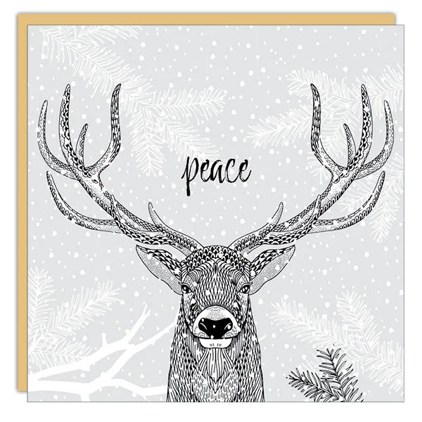 Christmas Night Stationery - Christmas Card - Peace Deer