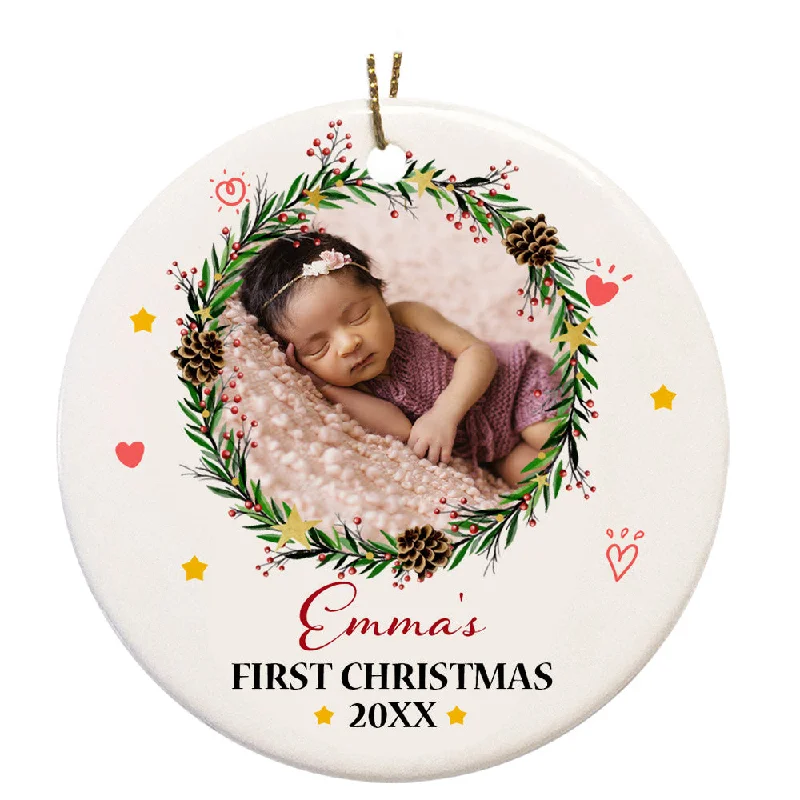 Personalized Christmas Ornaments| My First Christmas Customized Name & Year Baby First Christmas Ornament OMT17-3 Personalized Christmas Ornaments| My First Christmas Customized Name & Year Baby First Christmas Ornament OMT17-3