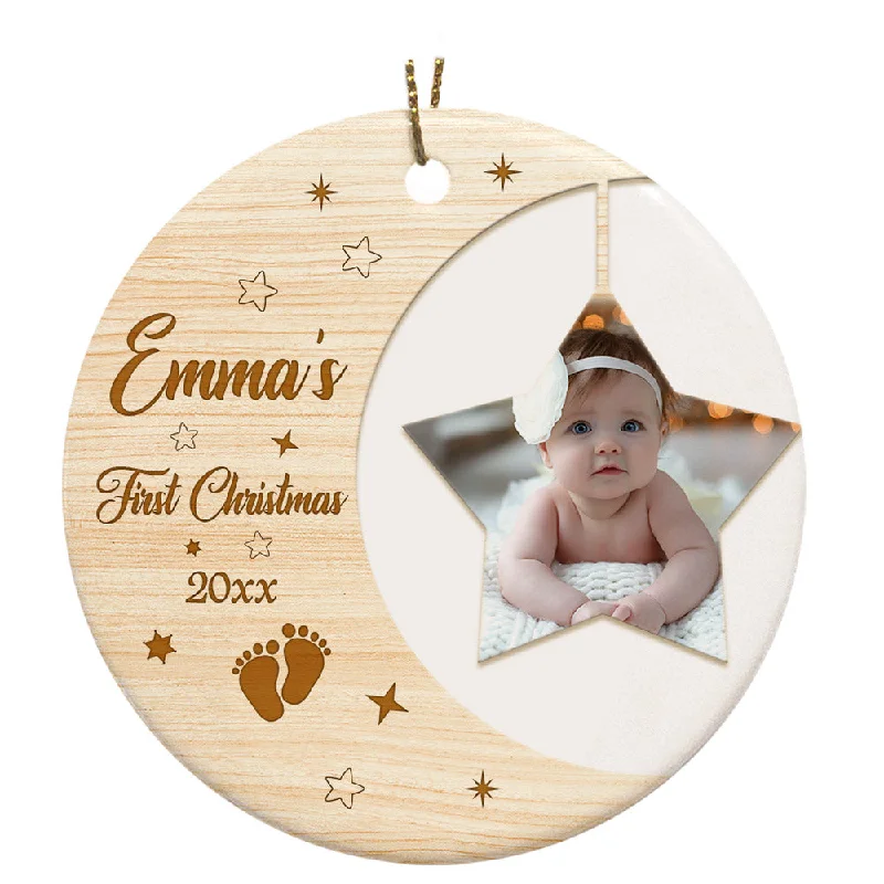 Personalized Christmas Ornaments| My First Christmas Customized Name & Year Baby First Christmas Ornament OMT17-5 Personalized Christmas Ornaments| My First Christmas Customized Name & Year Baby First Christmas Ornament OMT17-5