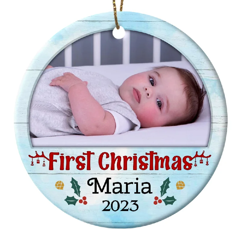 Personalized Christmas Ornaments| My First Christmas Customized Name & Year Baby First Christmas Ornament OMT17-6 Personalized Christmas Ornaments| My First Christmas Customized Name & Year Baby First Christmas Ornament OMT17-6