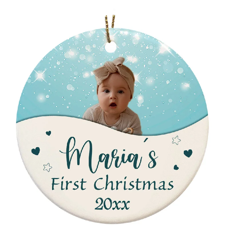 Personalized Christmas Ornaments| My First Christmas Customized Name & Year Baby First Christmas Ornament OMT17-7 Personalized Christmas Ornaments| My First Christmas Customized Name & Year Baby First Christmas Ornament OMT17-7