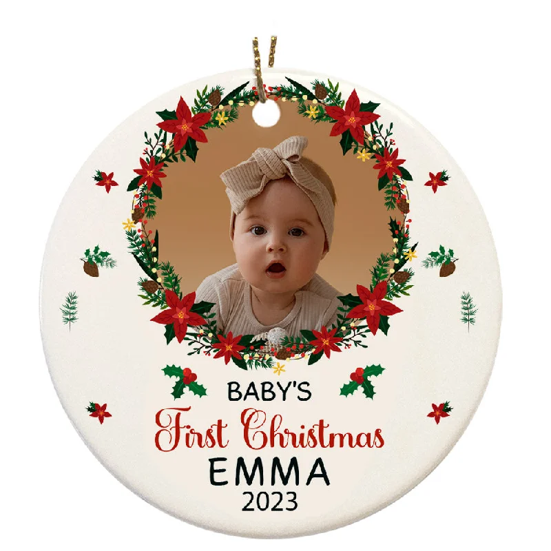Personalized Christmas Ornaments| My First Christmas Customized Name & Year Baby First Christmas Ornament OMT17-8 Personalized Christmas Ornaments| My First Christmas Customized Name & Year Baby First Christmas Ornament OMT17-8