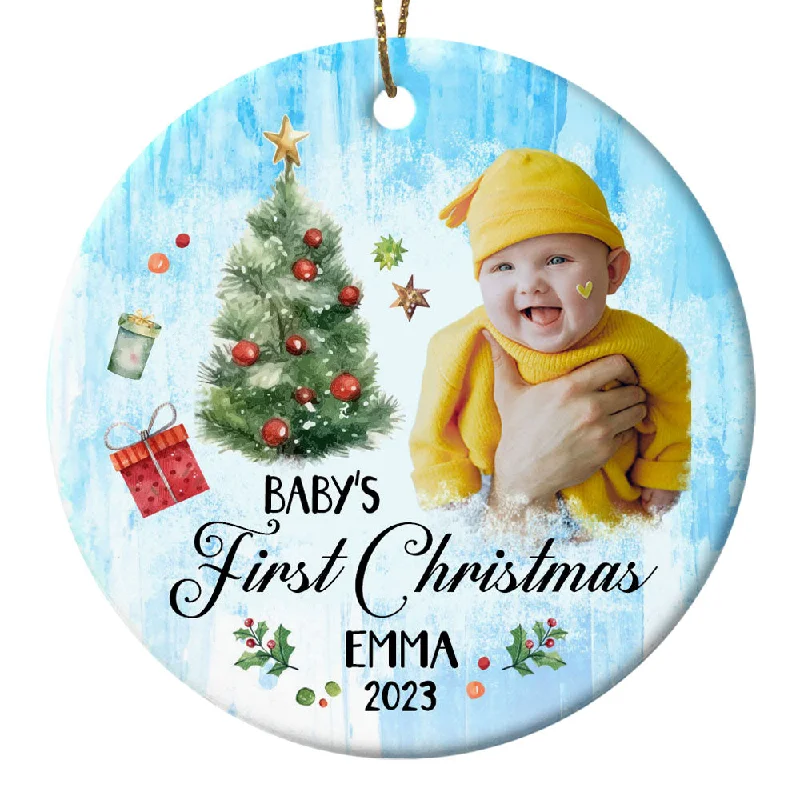 Personalized Christmas Ornaments| My First Christmas Customized Name & Year Baby First Christmas Ornament OMT17-9 Personalized Christmas Ornaments| My First Christmas Customized Name & Year Baby First Christmas Ornament OMT17-9